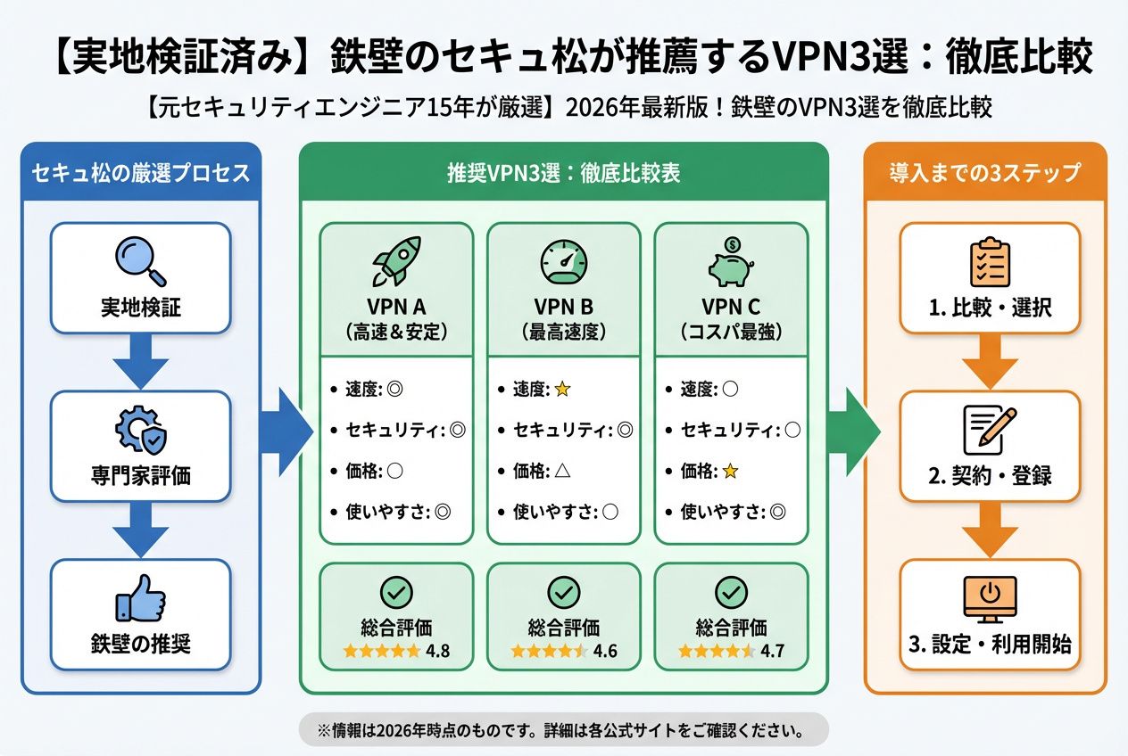 プライバシー 【実地検証済み】セキュアが推薦するVPN3選:徹底比較