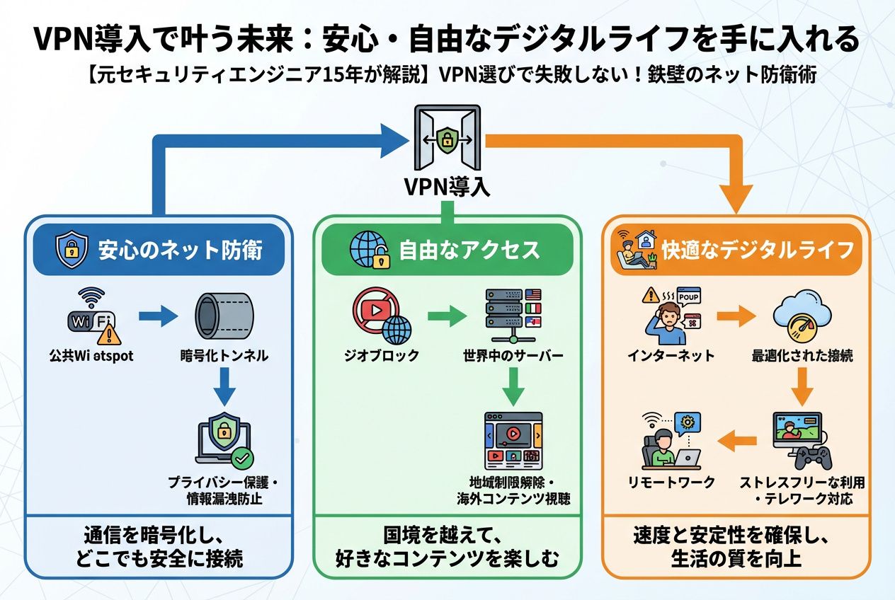 プライバシー VPN導入で叶う未来:安心・自由なデジタルライフを手に入れる