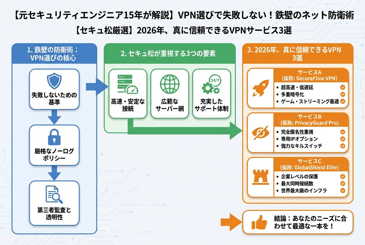プライバシー 【セキュア厳選】2026年、真に信頼できるVPNサービス3選