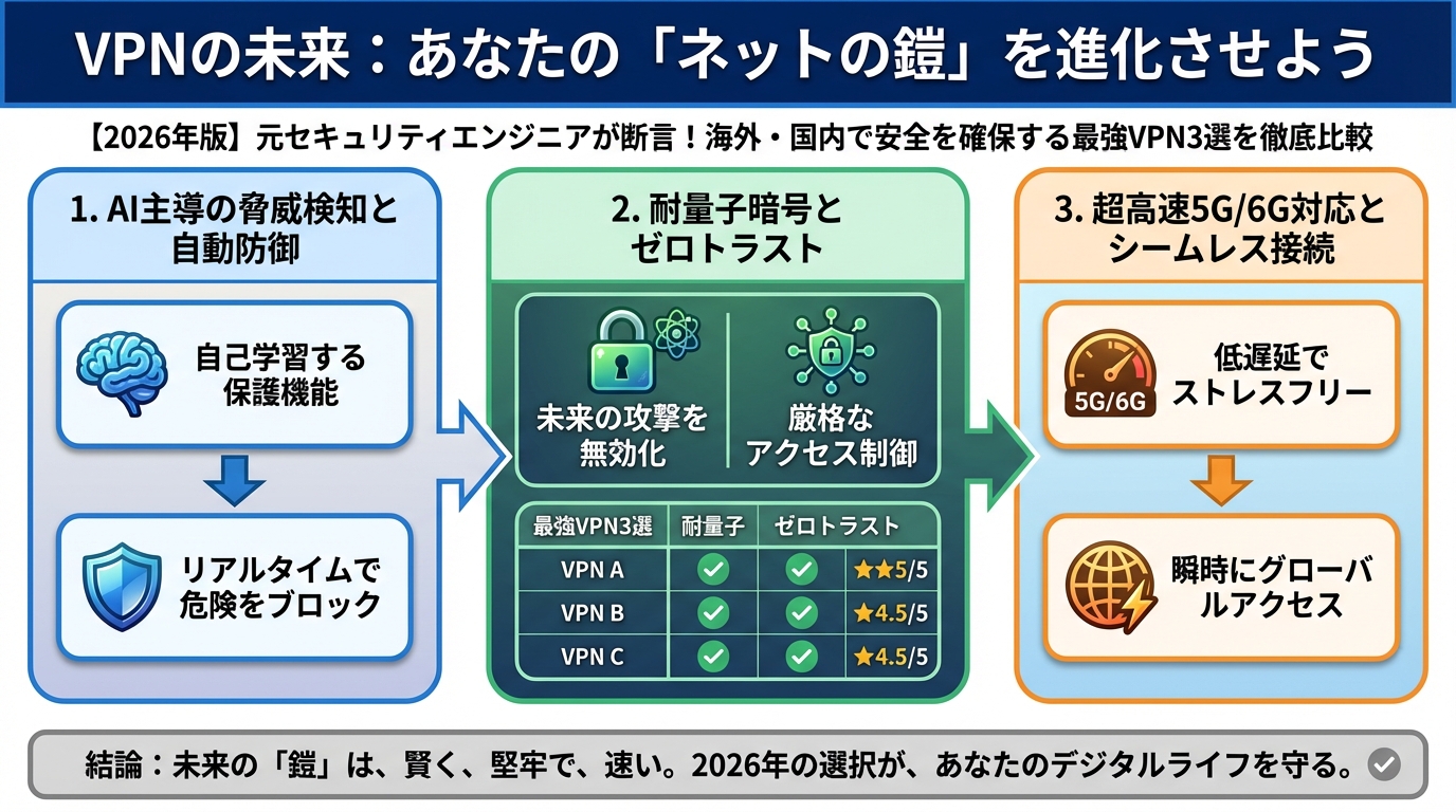 VPN比較 VPNの未来:あなたの「ネットの鎧」を進化させよう