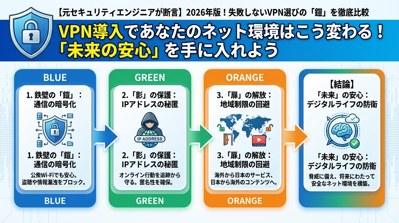 VPN比較 VPN導入であなたのネット環境はこう変わる!「未来の安心」を手に入れよう