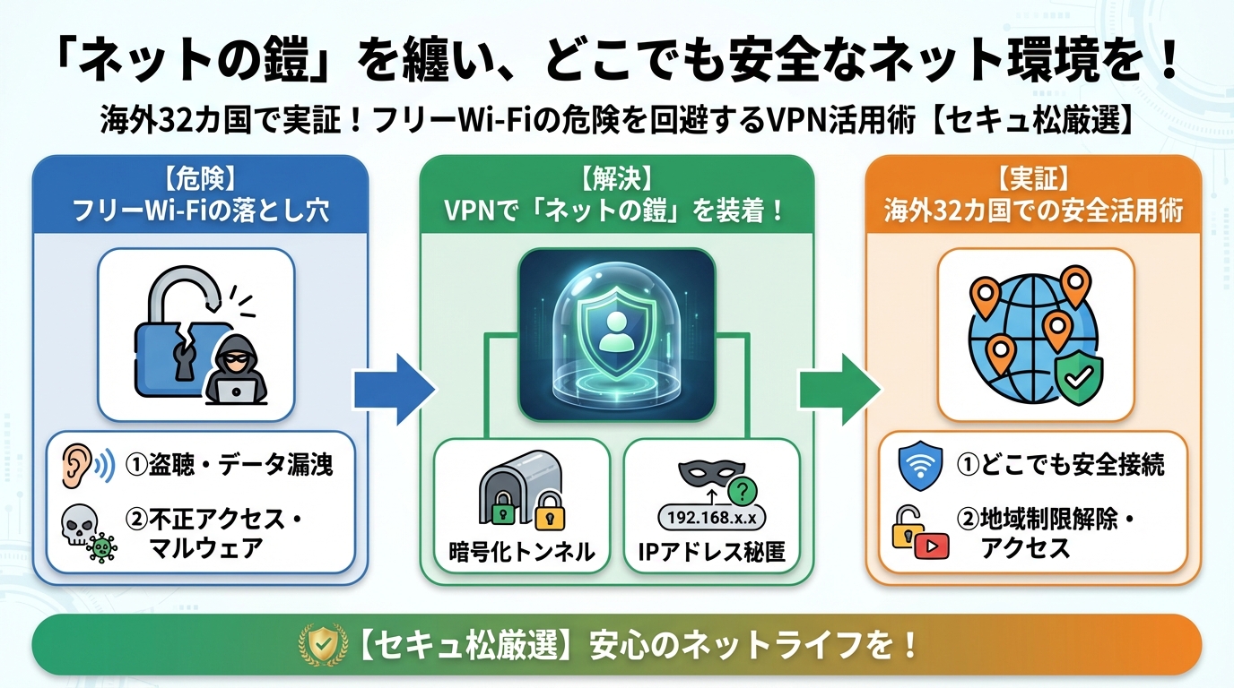 フリーWi-Fi 「ネットの鎧」を纏い、どこでも安全なネット環境を!