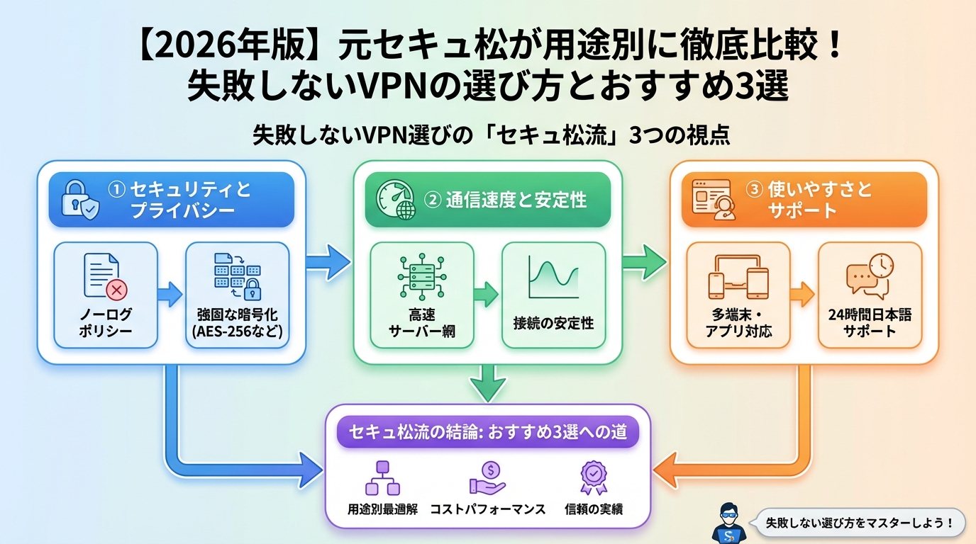 VPN比較 失敗しないVPN選びの「セキュア流」3つの視点