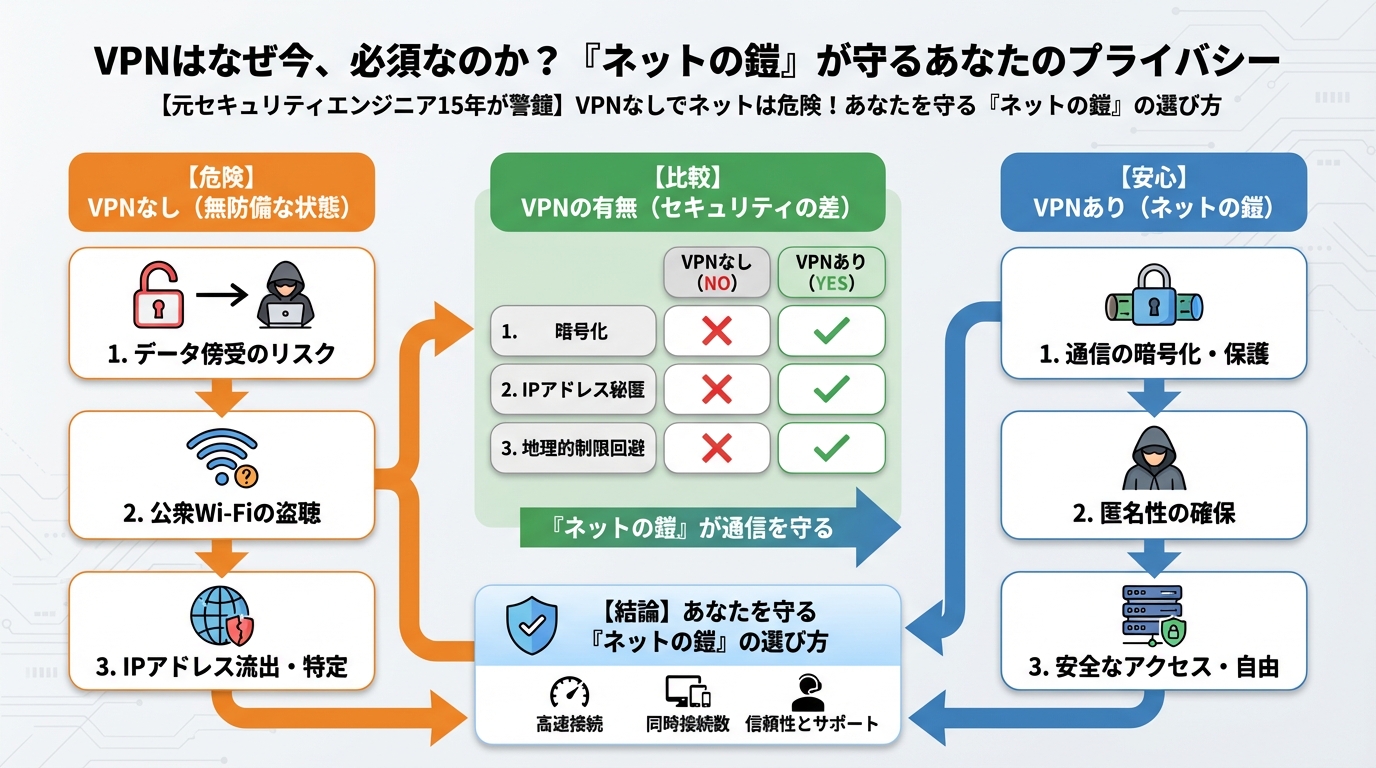 プライバシー VPNはなぜ今、必須なのか?『ネットの鎧』が守るあなたのプライバシー