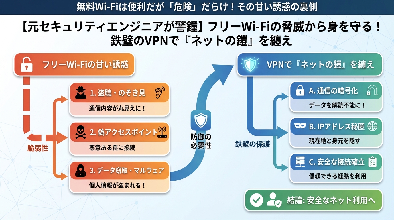 フリーWi-Fi 無料Wi-Fiは便利だが「危険」だらけ!その甘い誘惑の裏側