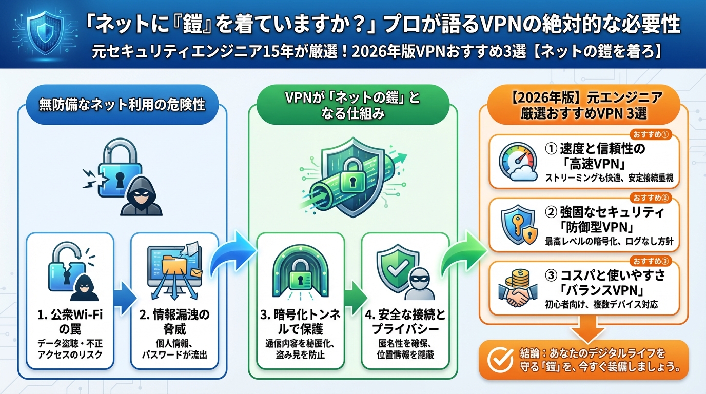 VPN比較 ネットに「鎧」を着ていますか？プロが語るVPNの絶対的な必要性