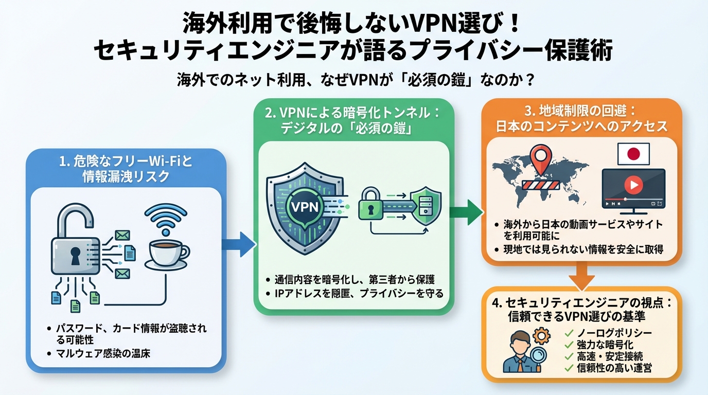 プライバシー 海外でのネット利用、なぜVPNが「必須の鎧」なのか?