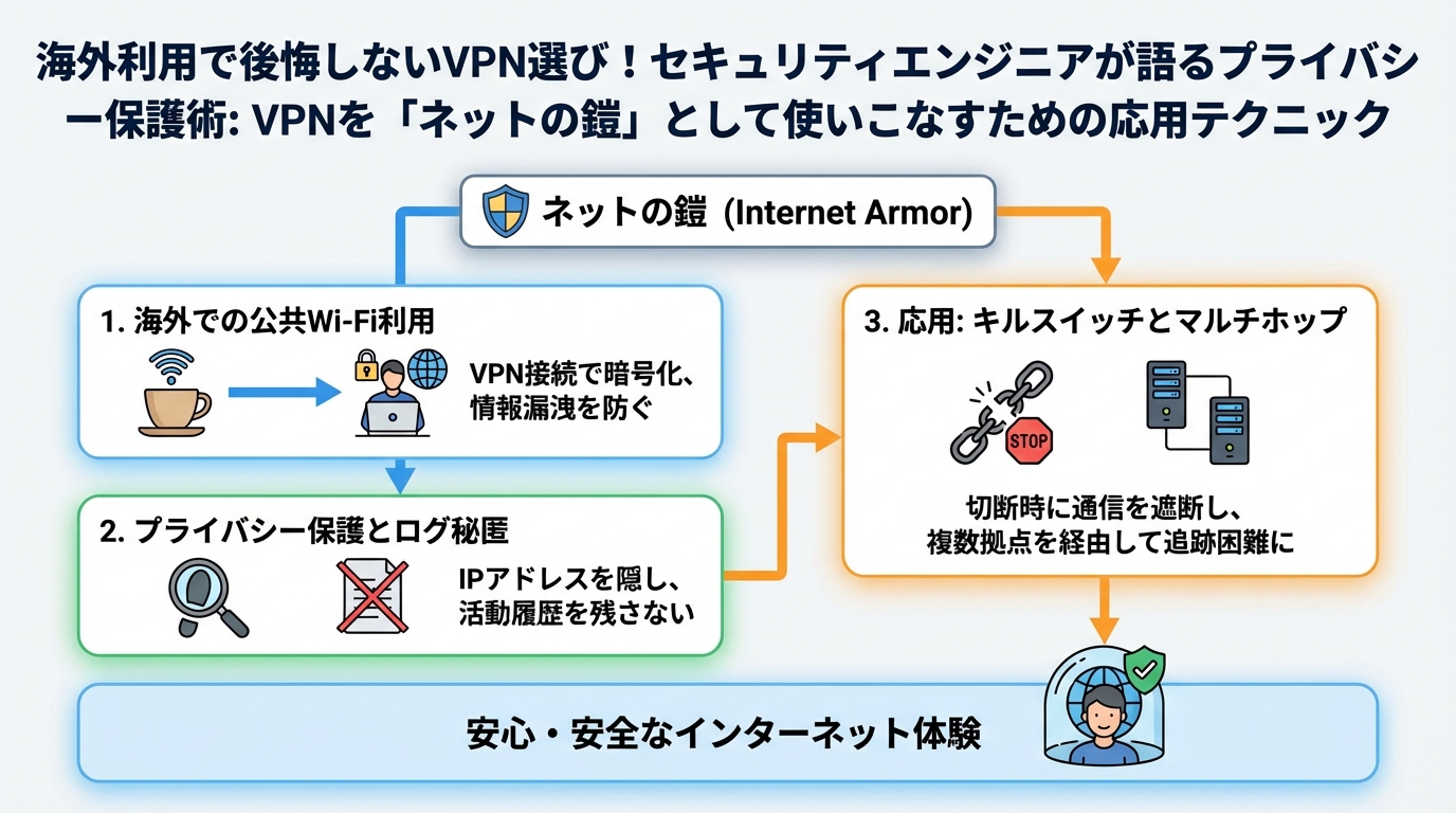 プライバシー VPNを「ネットの鎧」として使いこなすための応用テクニック