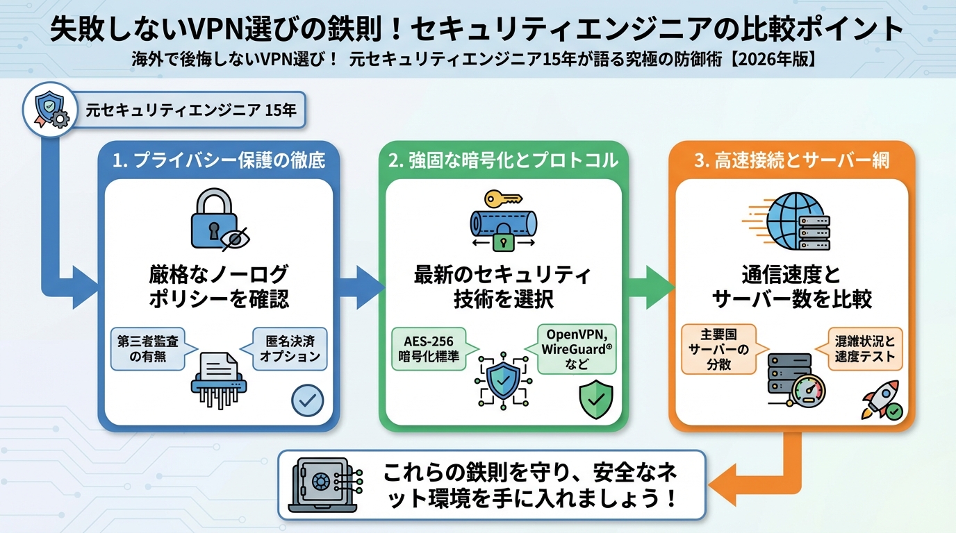 セキュリティ 失敗しないVPN選びの鉄則!セキュリティエンジニアの比較ポイント