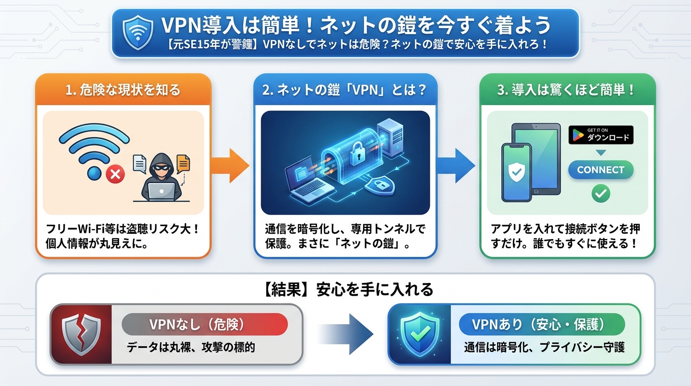 セキュリティ VPN導入は簡単!ネットの鎧を今すぐ着よう