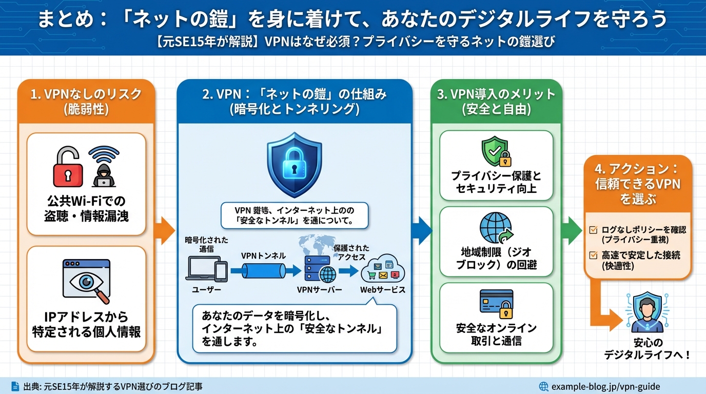 プライバシー まとめ:「ネットの鎧」を身に着けて、あなたのデジタルライフを守ろう