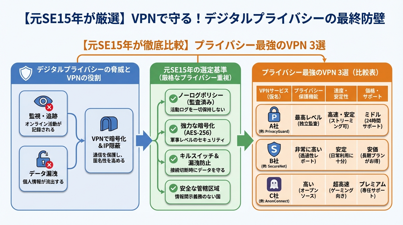 プライバシー 【元SE15年が徹底比較】プライバシー最強のVPN 3選