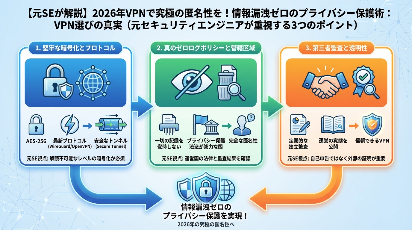 セキュリティ VPN選びの真実:元セキュリティエンジニアが重視する3つのポイント