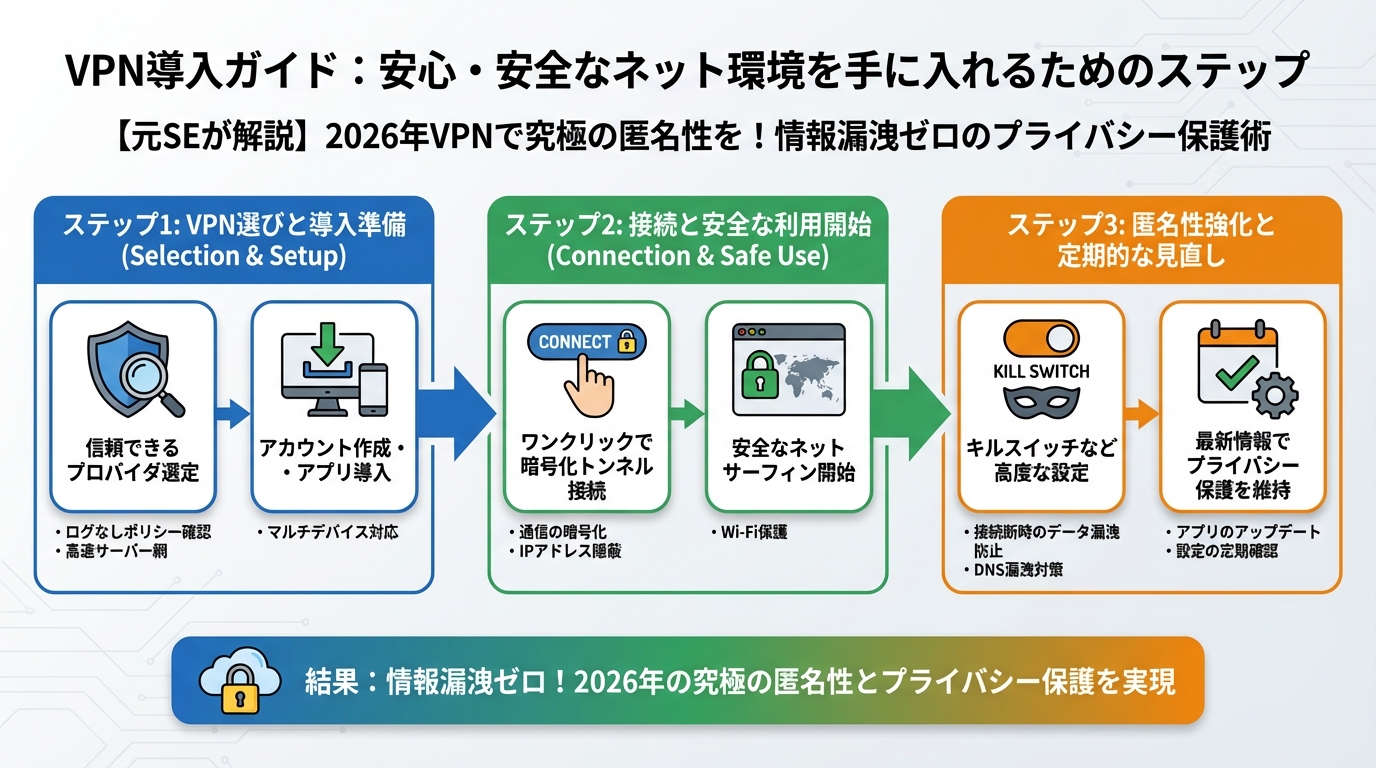 セキュリティ VPN導入ガイド:安心・安全なネット環境を手に入れるためのステップ