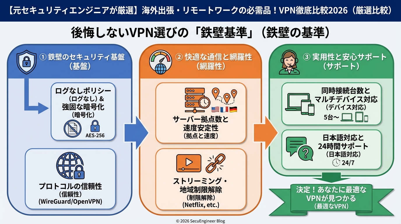 VPN比較 後悔しないVPN選びの「鉄壁基準」