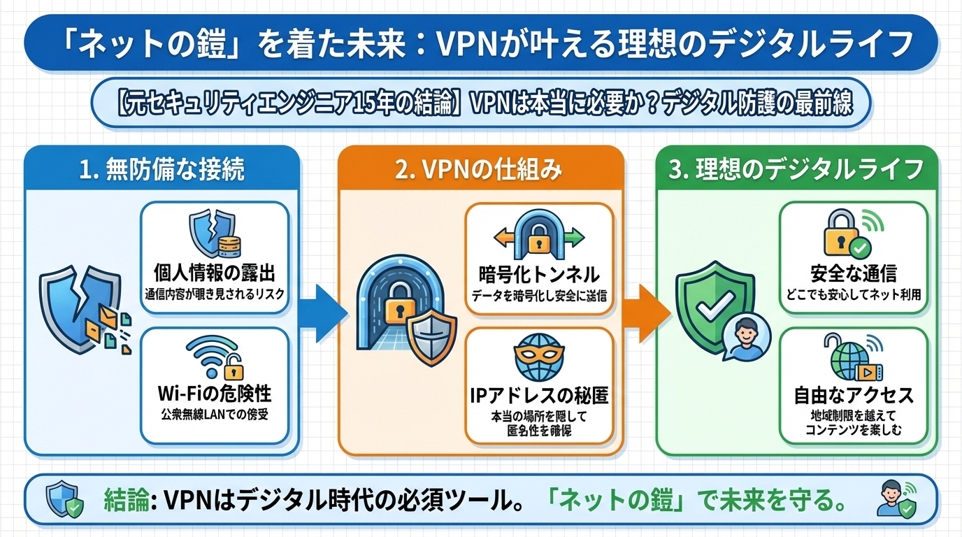 セキュリティ 「ネットの鎧」を着た未来:VPNが叶える理想のデジタルライフ