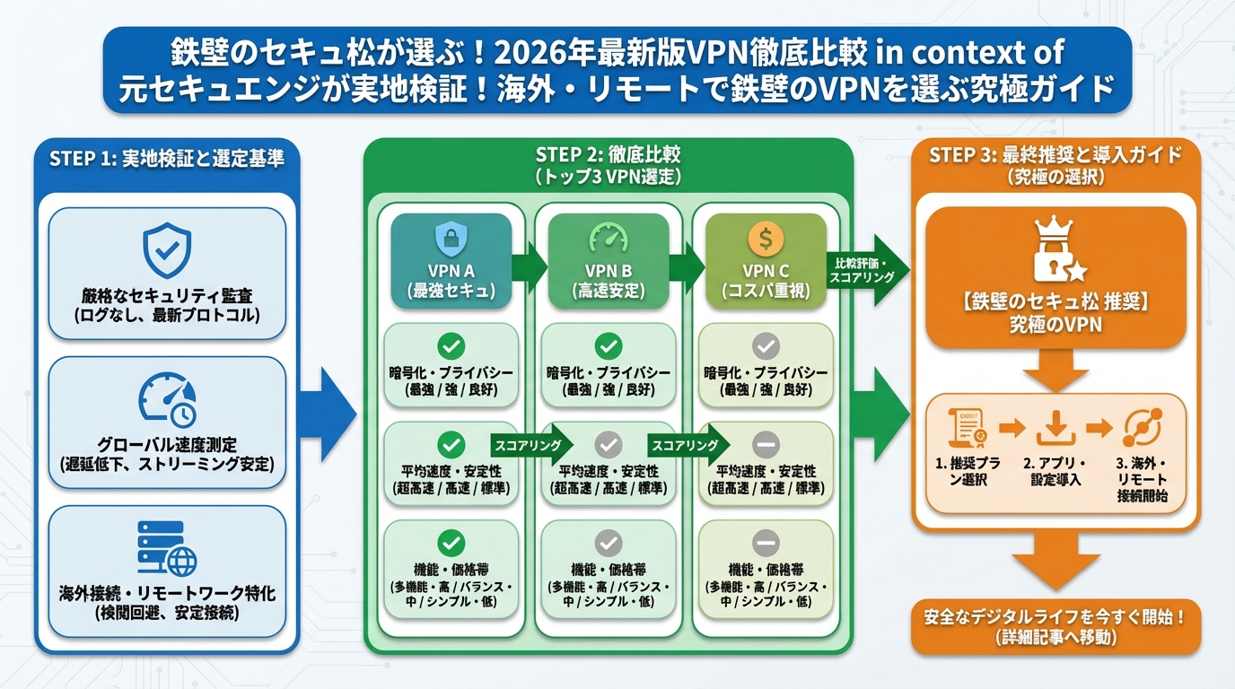 セキュリティ セキュアが選ぶ!2026年最新版VPN徹底比較