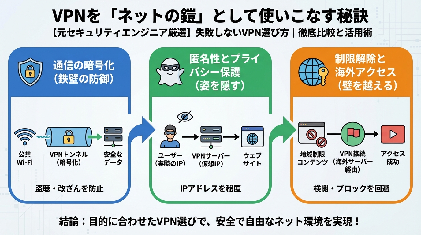 VPN比較 VPNを「ネットの鎧」として使いこなす秘訣