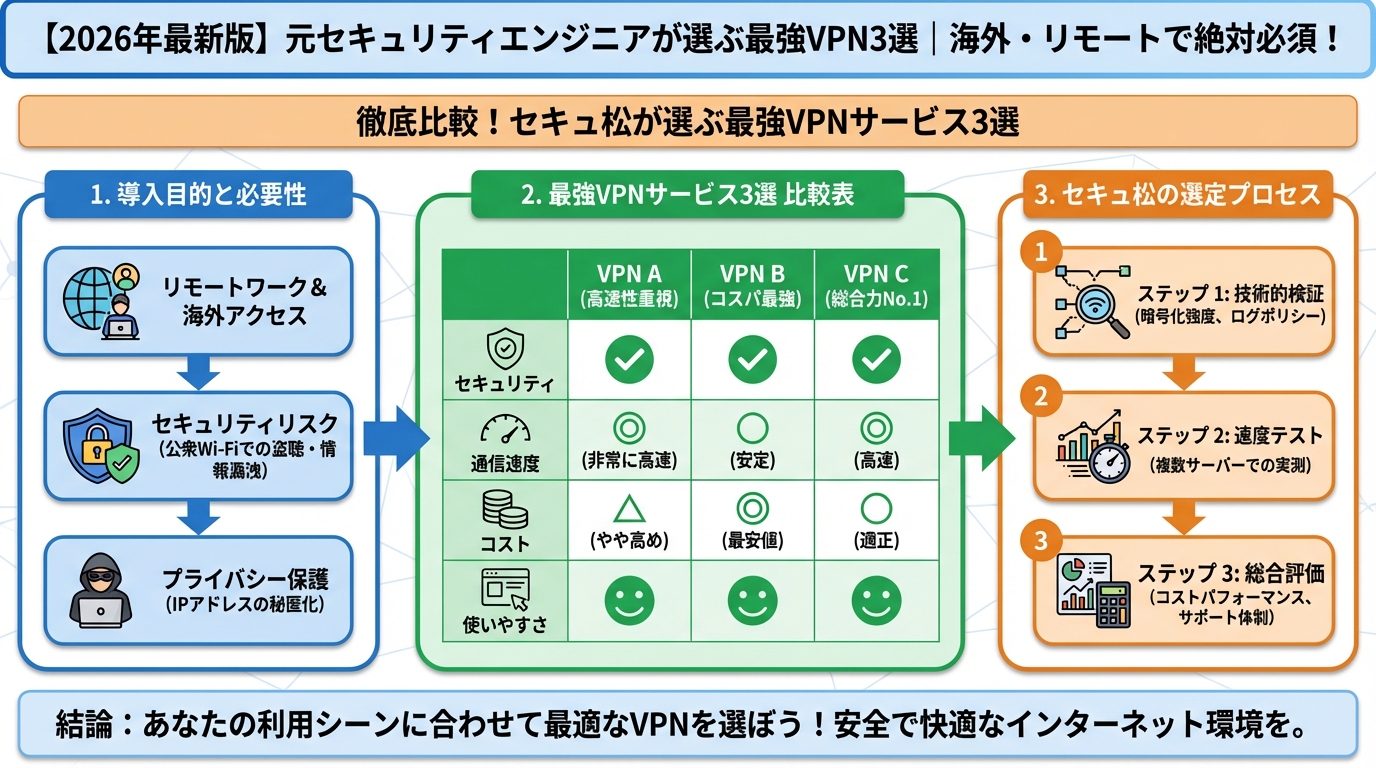 VPN比較 徹底比較!セキュアが選ぶ最強VPNサービス3選