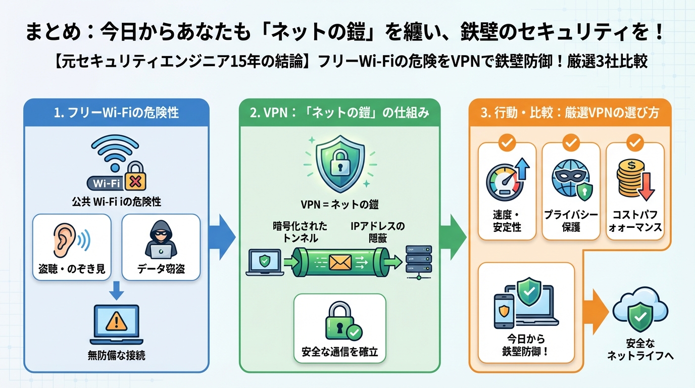 フリーWi-Fi まとめ:今日からあなたも「ネットの鎧」を纏い、鉄壁のセキュリティを!