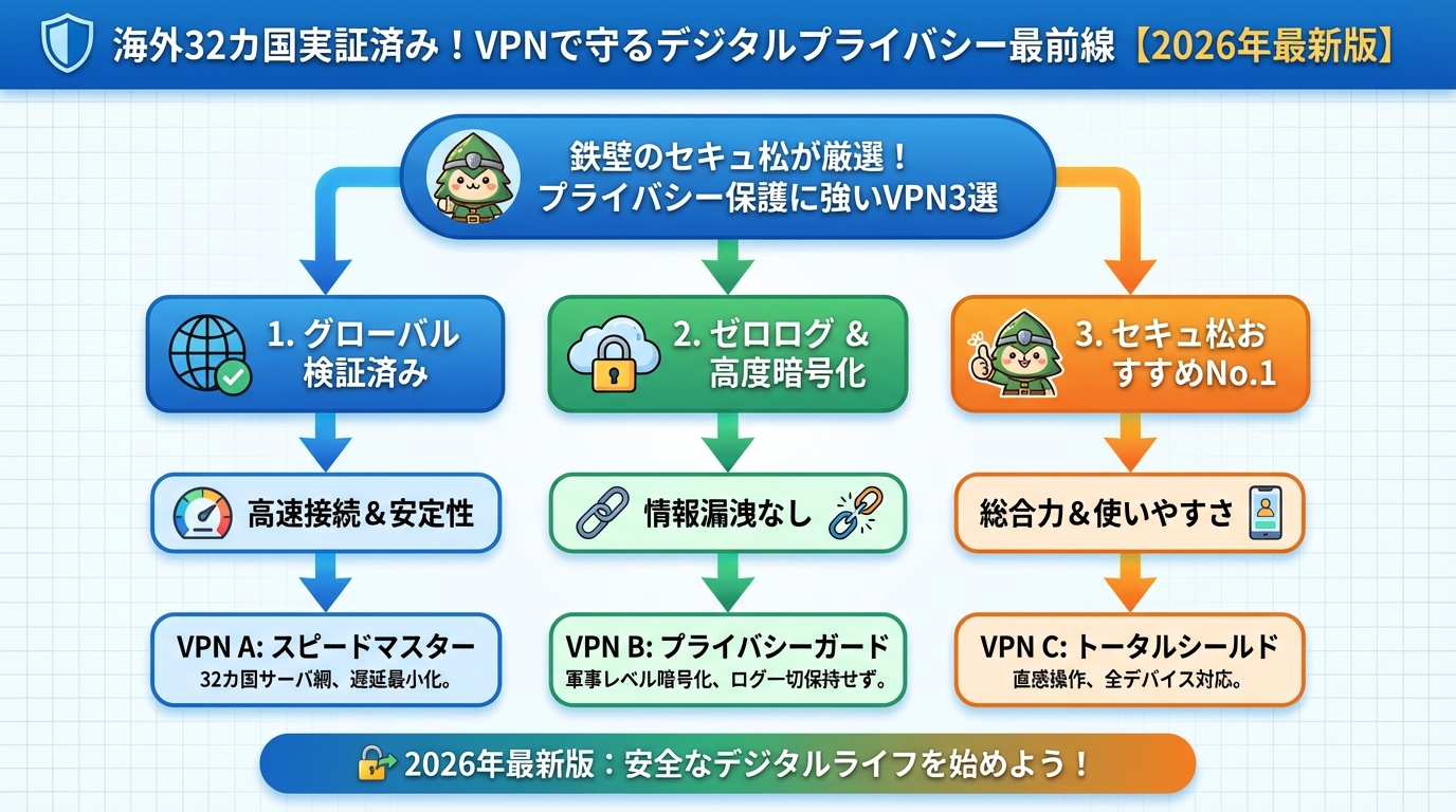 プライバシー セキュアが厳選!プライバシー保護に強いVPN3選