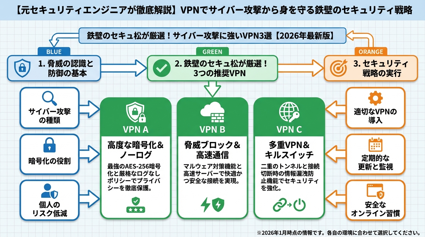 プライバシー セキュアが厳選!サイバー攻撃に強いVPN3選【2026年最新版】