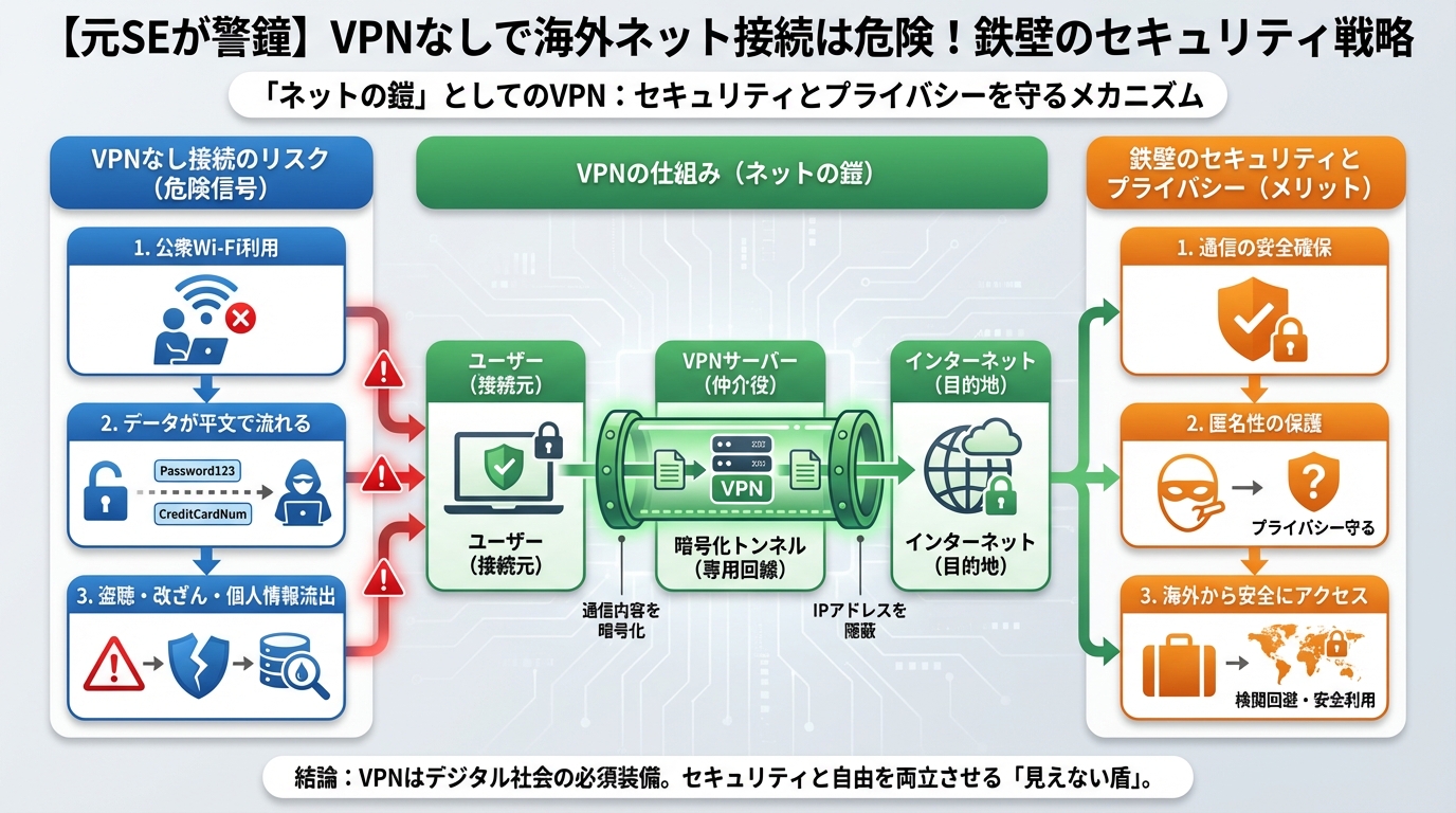 プライバシー 「ネットの鎧」としてのVPN:セキュリティとプライバシーを守るメカニズム