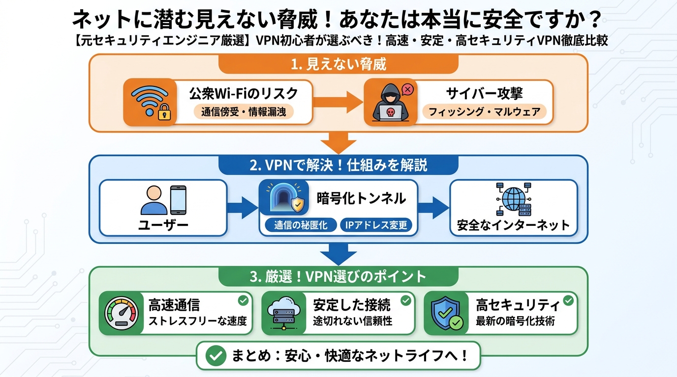VPN比較 ネットに潜む見えない脅威！あなたは本当に安全ですか？