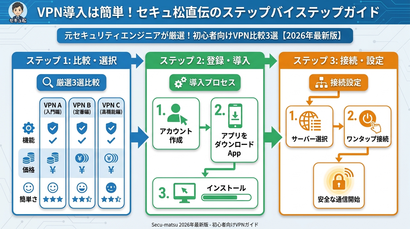 VPN比較 VPN導入は簡単!セキュア直伝のステップバイステップガイド