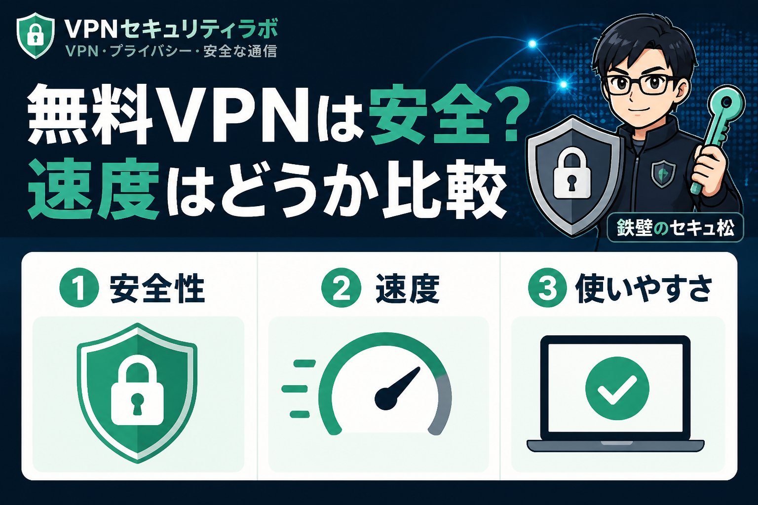 VPN比較 無料VPNは安全?速度はどうか比較