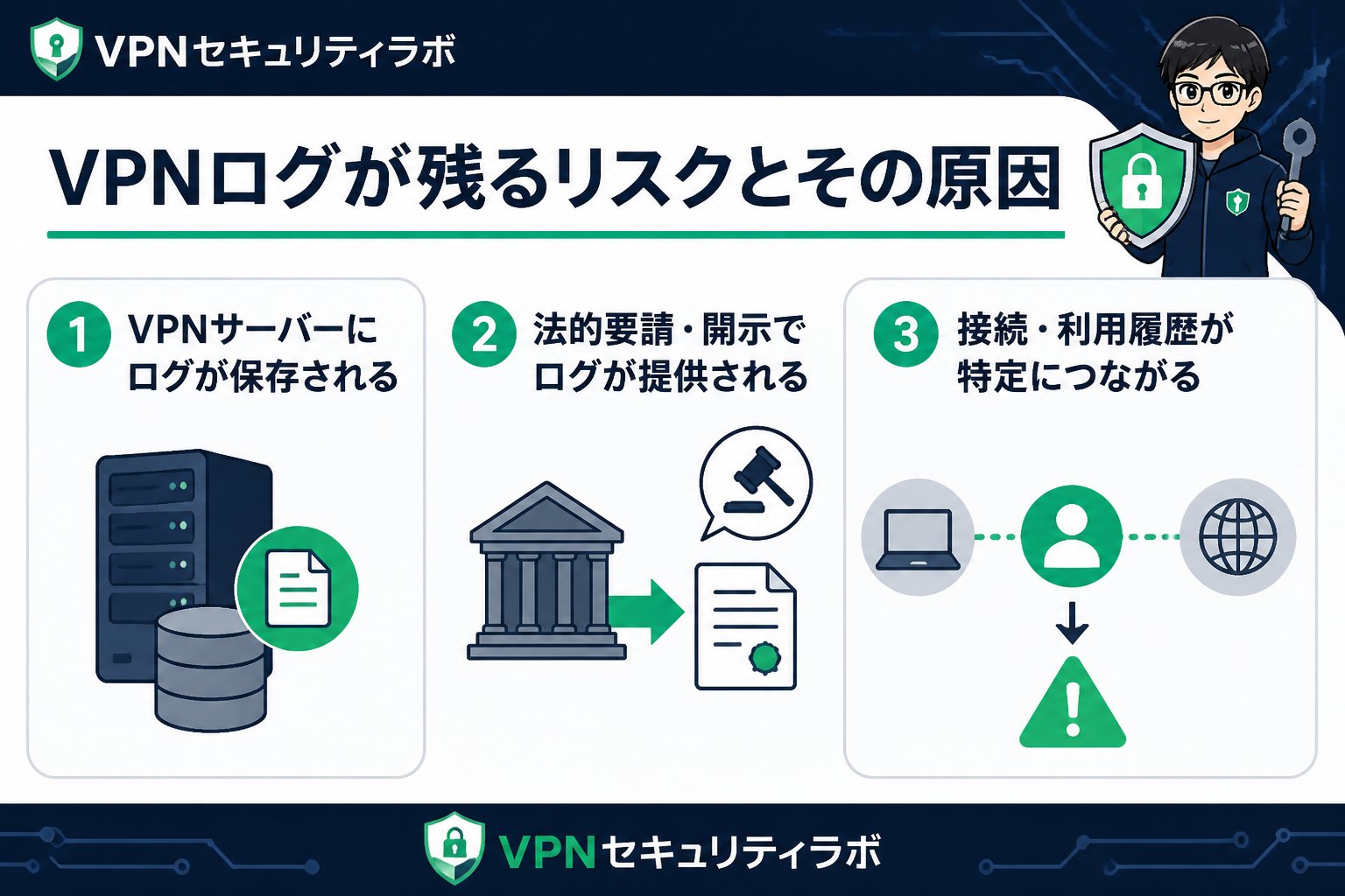 プライバシー VPNログが残るリスクとその原因