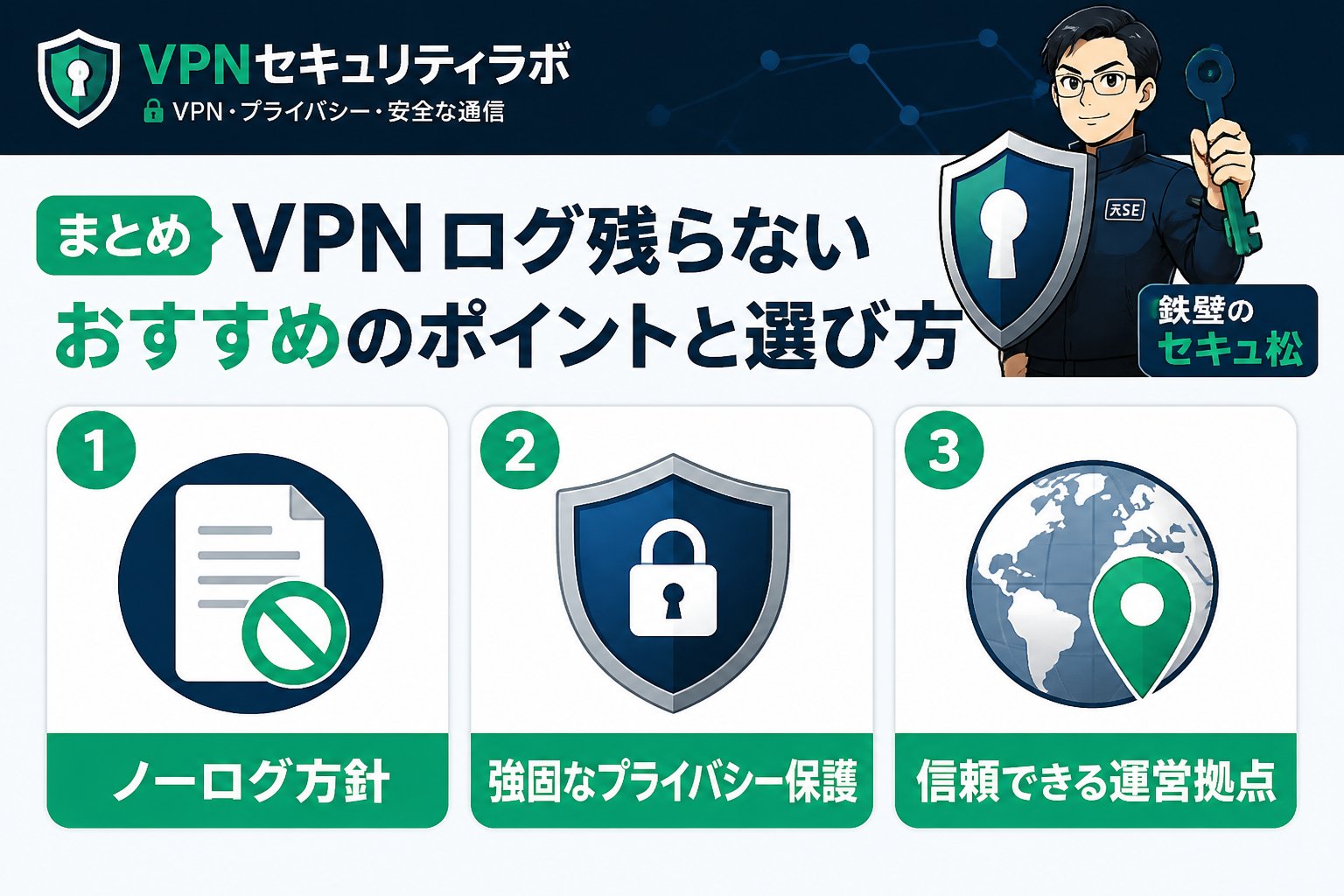 プライバシー まとめ:VPN ログ 残らない おすすめのポイントと選び方
