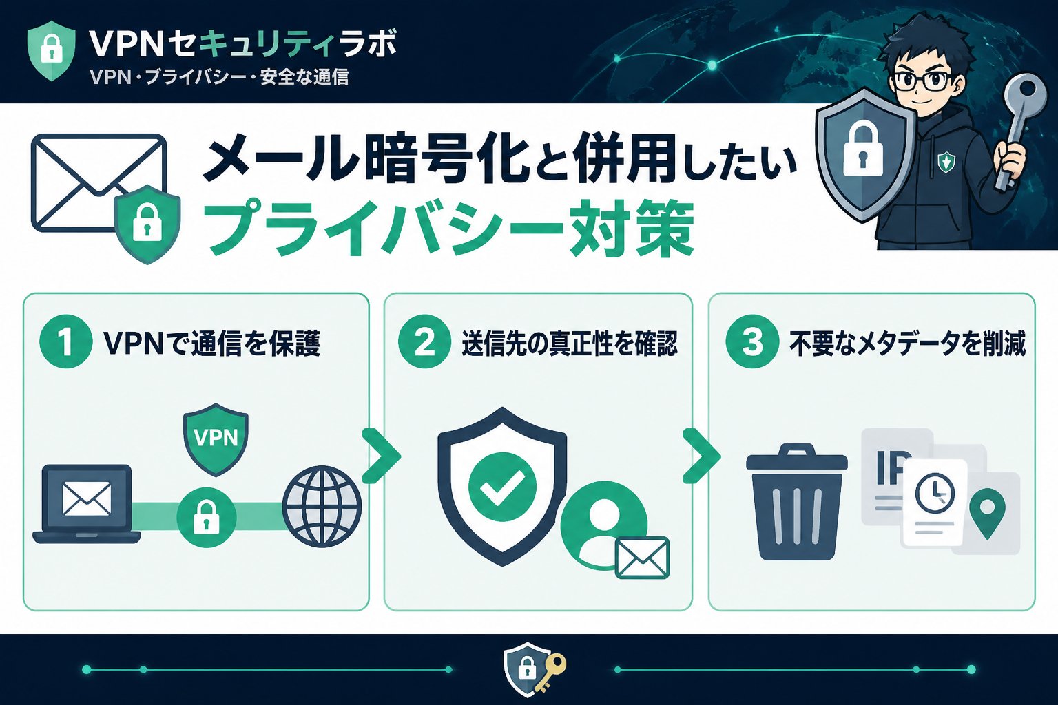 プライバシー メール暗号化と併用したいプライバシー対策