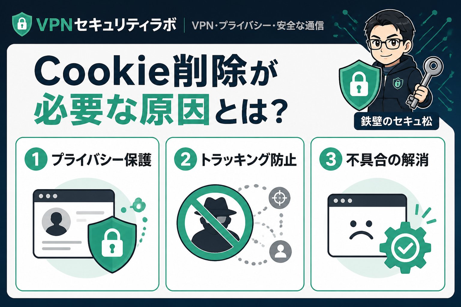 プライバシー Cookie削除が必要な原因とは?