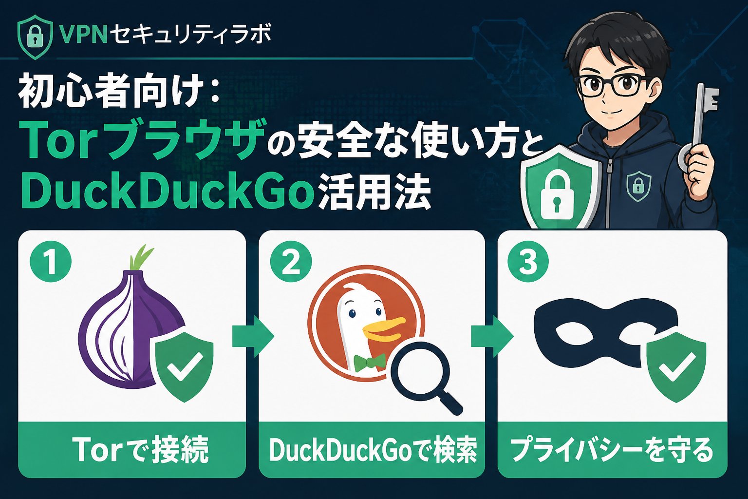 プライバシー 初心者向け：Torブラウザの安全な使い方とDuckDuckGo活用法