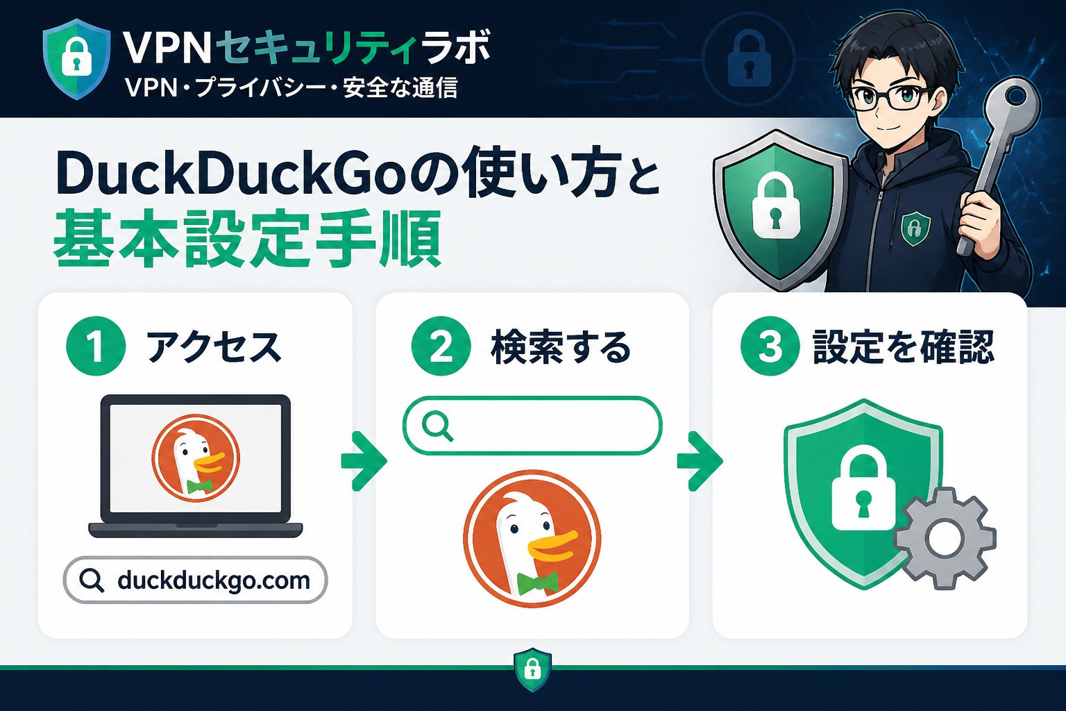 プライバシー DuckDuckGoの使い方と基本設定手順