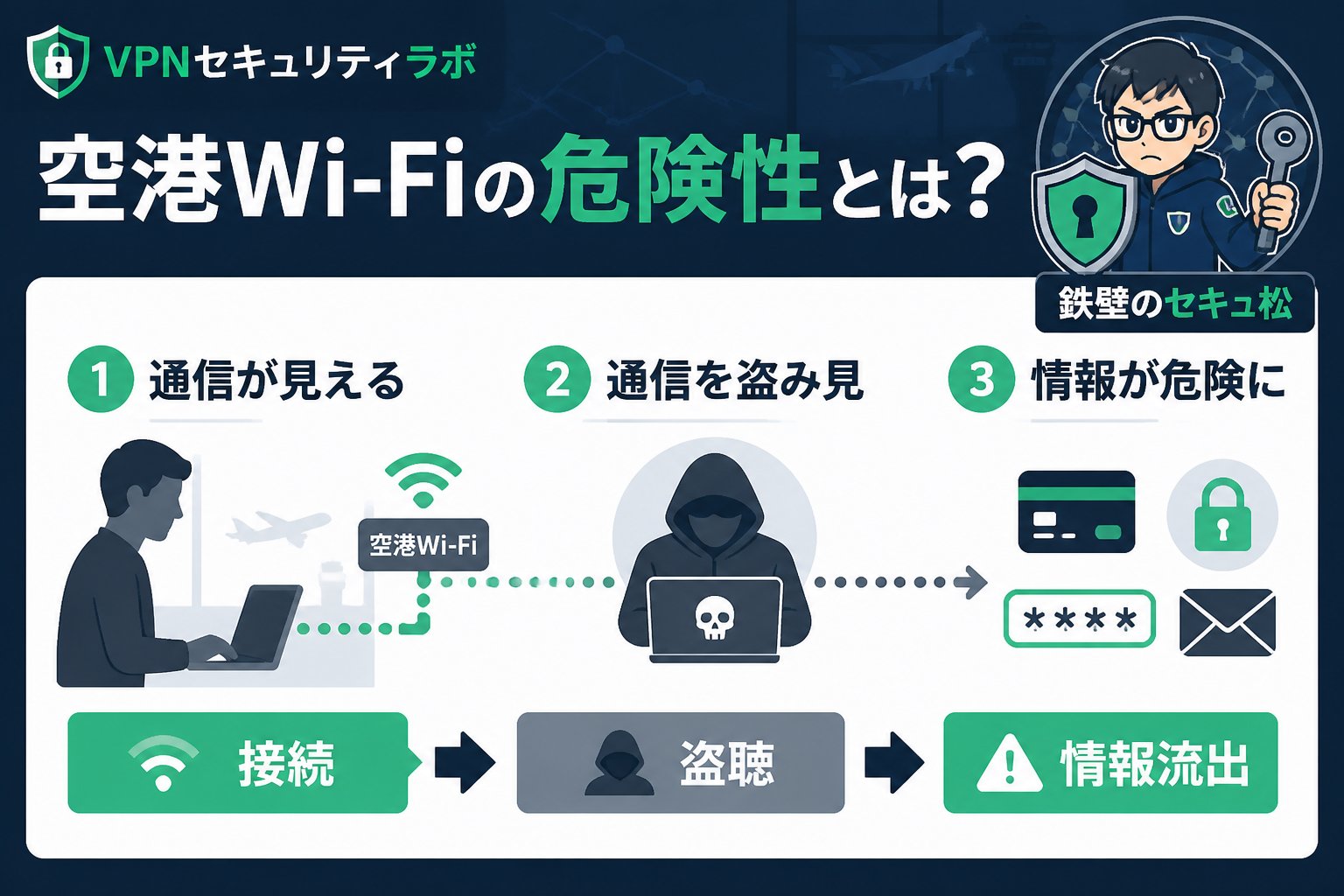 フリーWi-Fi 空港Wi-Fiの危険性とは?