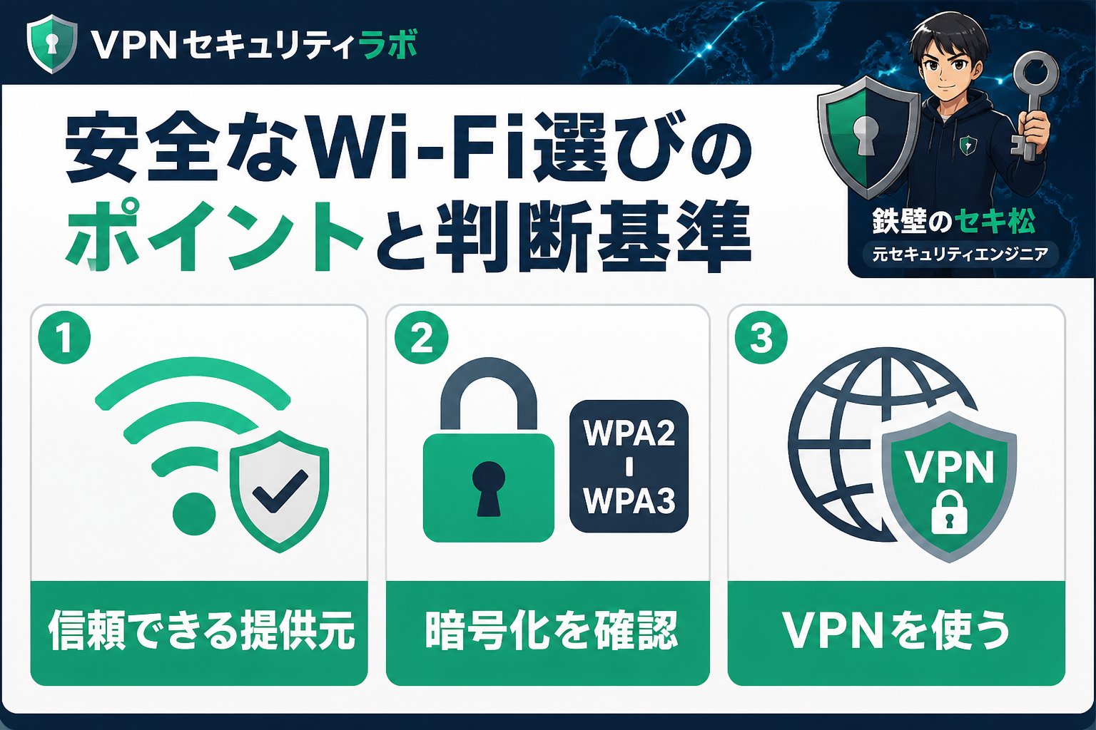 フリーWi-Fi 安全なWi-Fi選びのポイントと判断基準