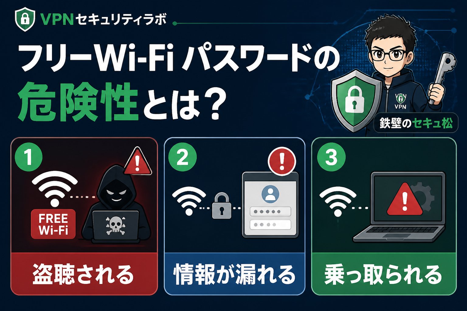フリーWi-Fi フリーWi-Fi パスワードの危険性とは?