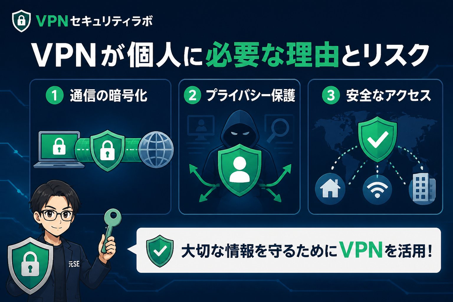VPN比較 VPNが個人に必要な理由とリスク