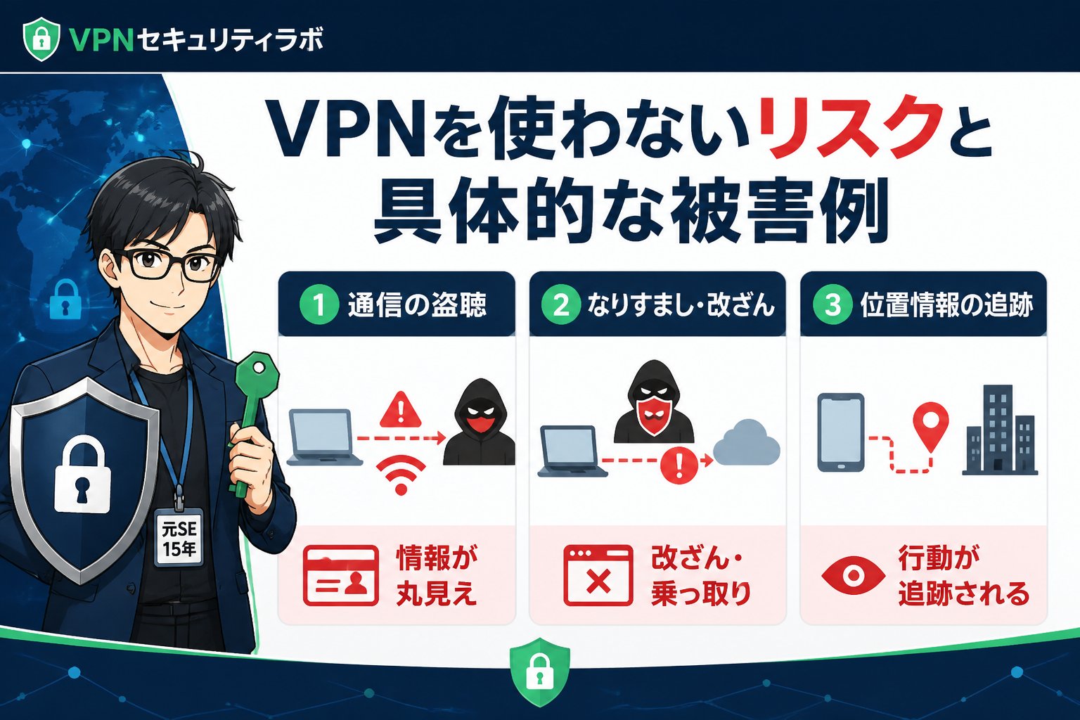 プライバシー VPNを使わないリスクと具体的な被害例