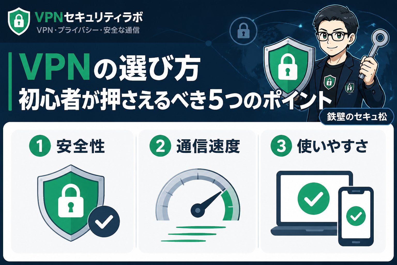 VPN比較 VPNの選び方:初心者が押さえるべき5つのポイント
