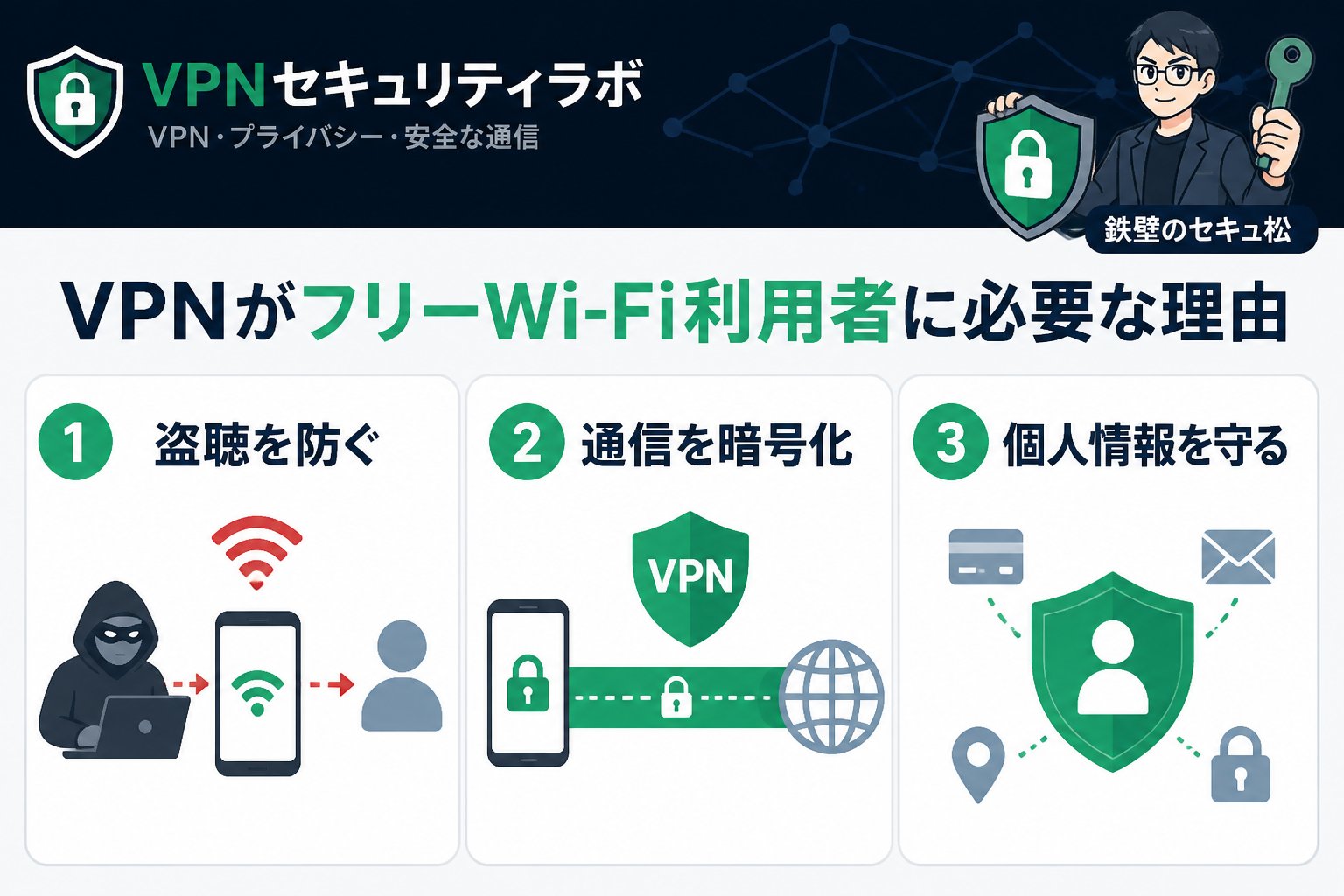 フリーWi-Fi VPNがフリーWi-Fi利用者に必要な理由