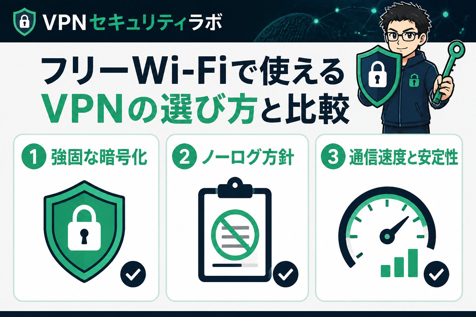 フリーWi-Fi フリーWi-Fiで使えるVPNの選び方と比較