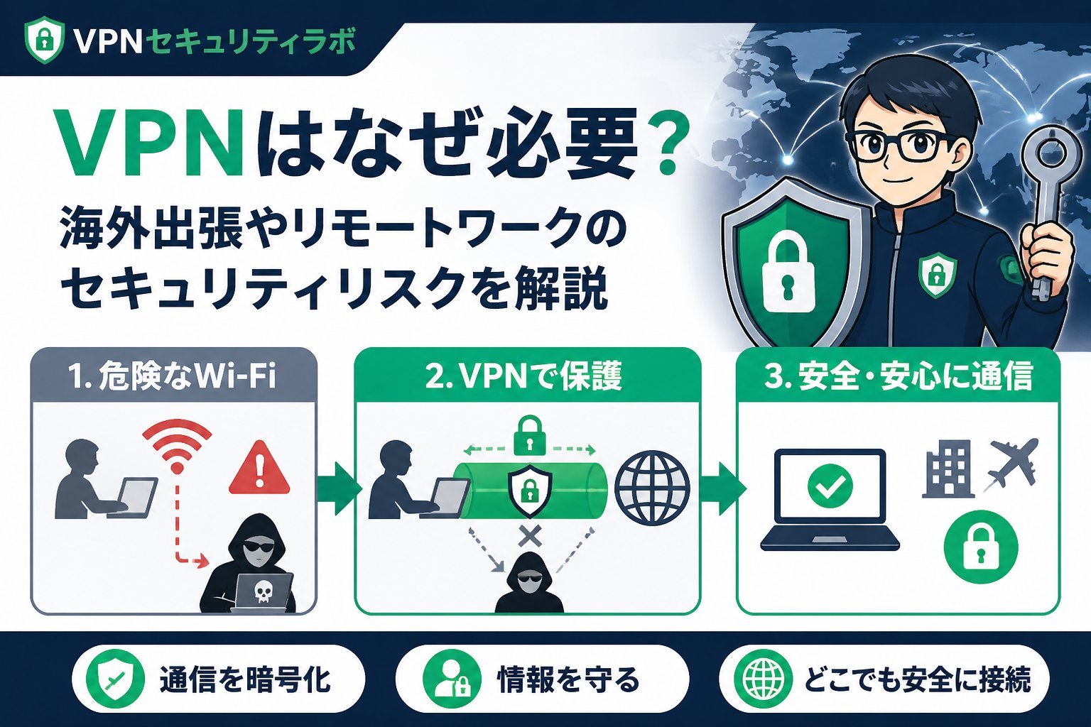 プライバシー VPNはなぜ必要?海外出張やリモートワークのセキュリティリスクを解説