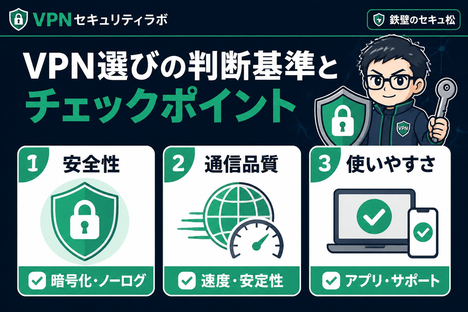 プライバシー VPN選びの判断基準とチェックポイント