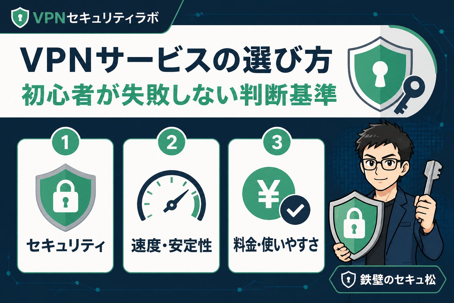 VPN比較 VPNサービスの選び方：初心者が失敗しない判断基準
