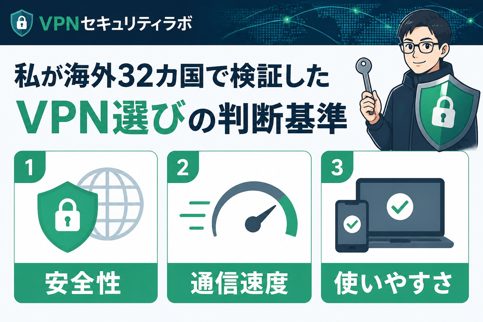 セキュリティ 私が海外32カ国で検証したVPN選びの判断基準