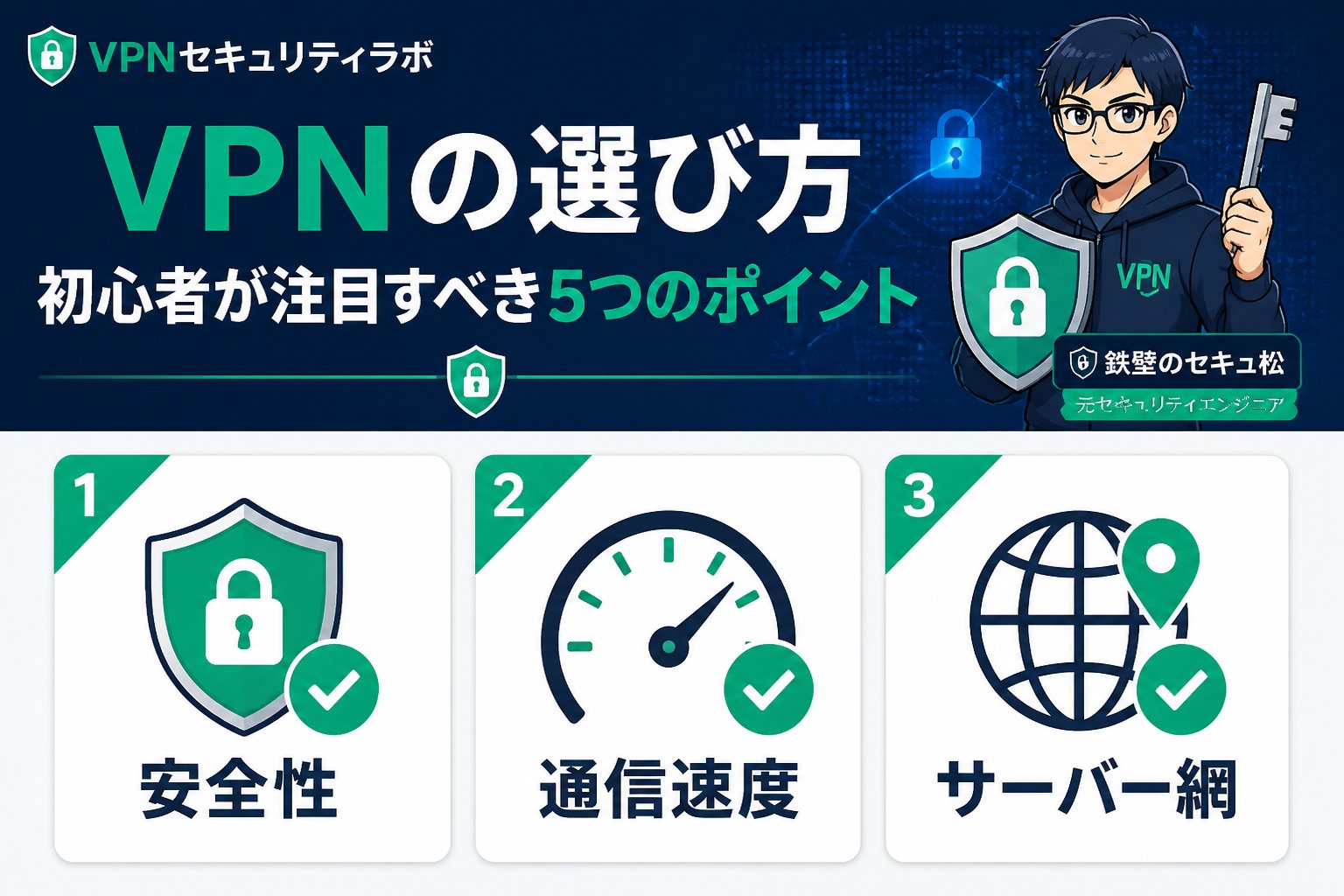 プライバシー VPNの選び方|初心者が注目すべき5つのポイント