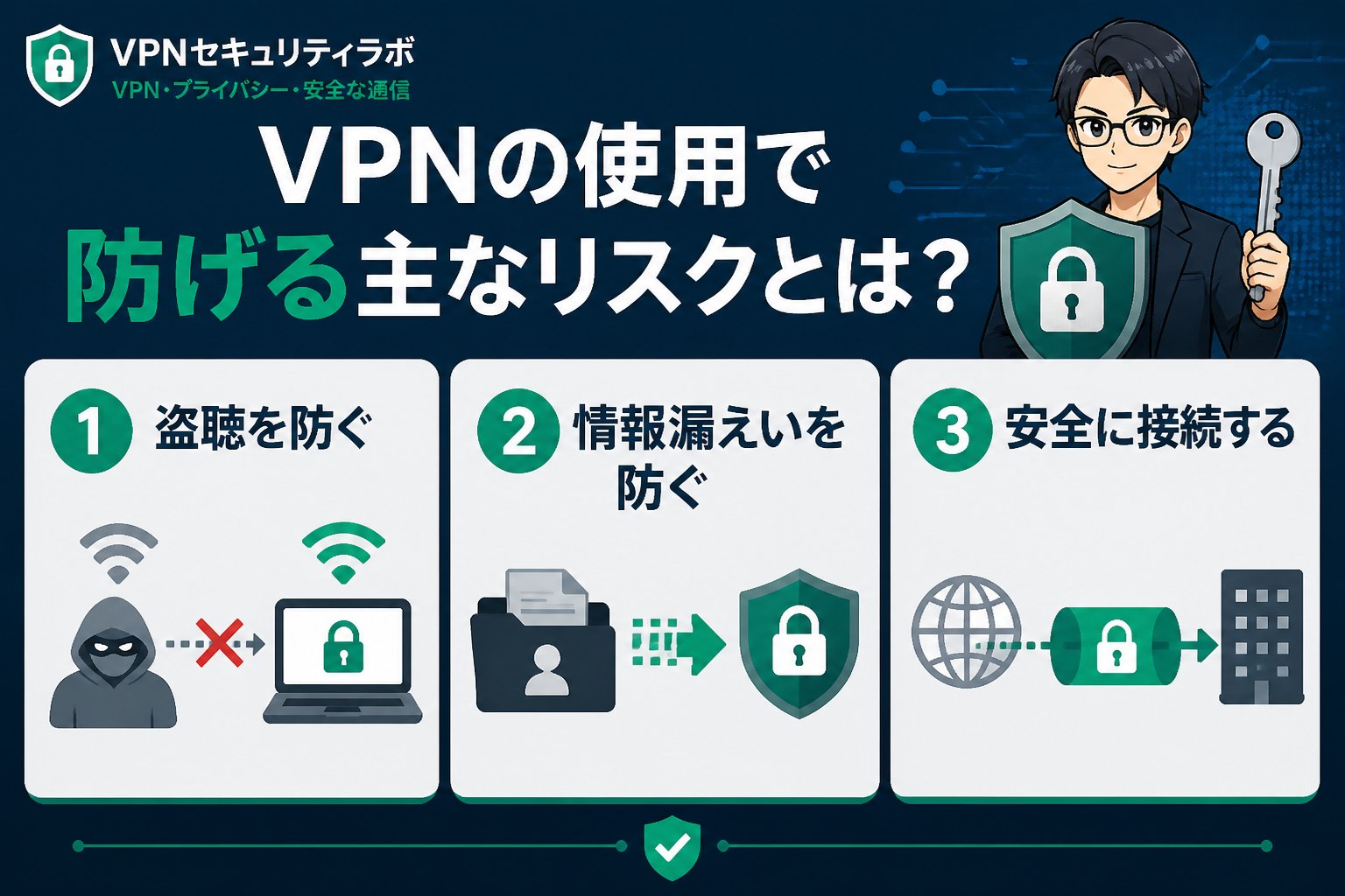 プライバシー VPNの使用で防げる主なリスクとは?